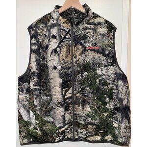 Mossy Oak Tree Camouflage Zip Up Collared Vest Polyester Size XL